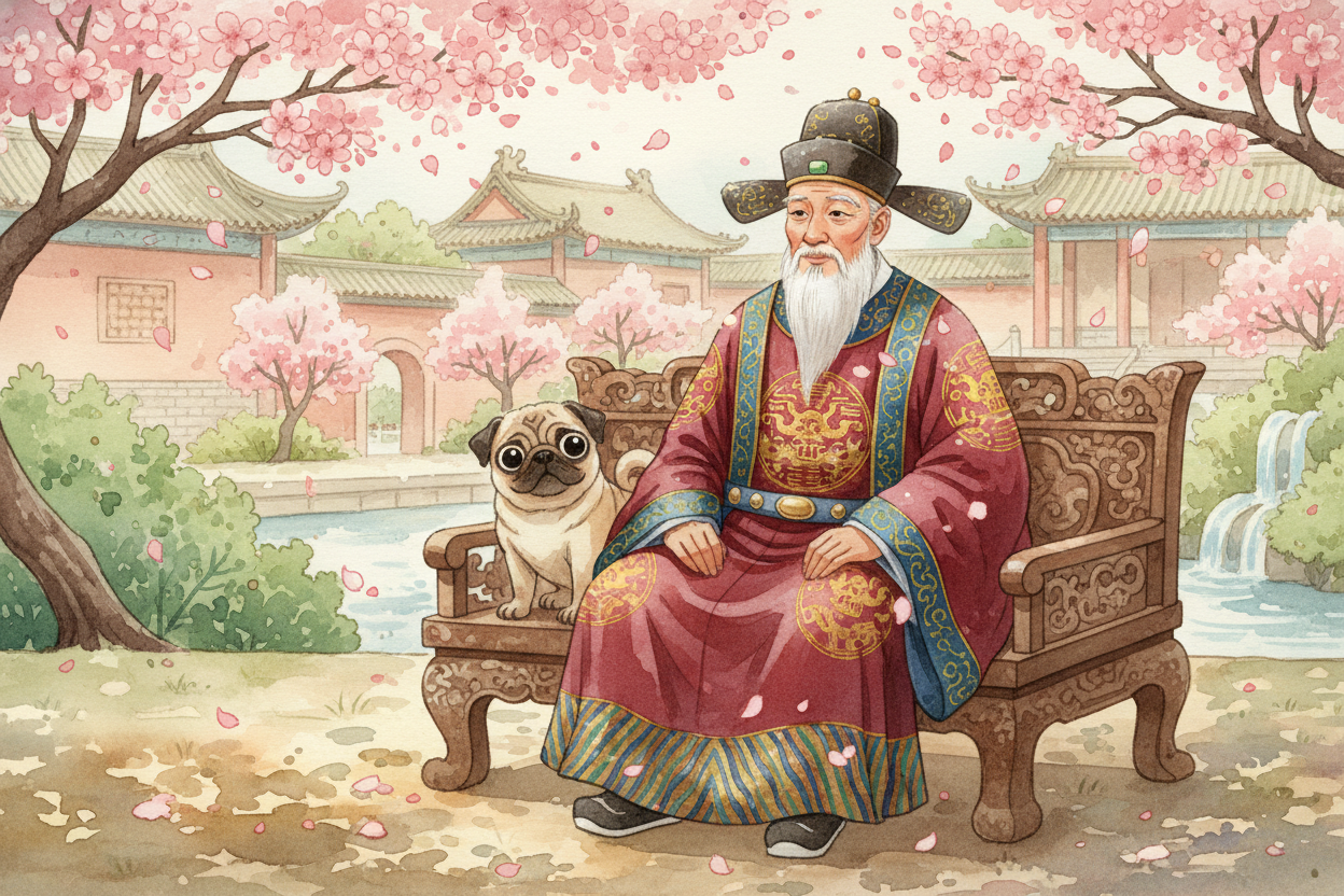 The story starts about two thousand years ago in ++China++. Ancient Chinese emperors loved tiny companion dogs with *fla