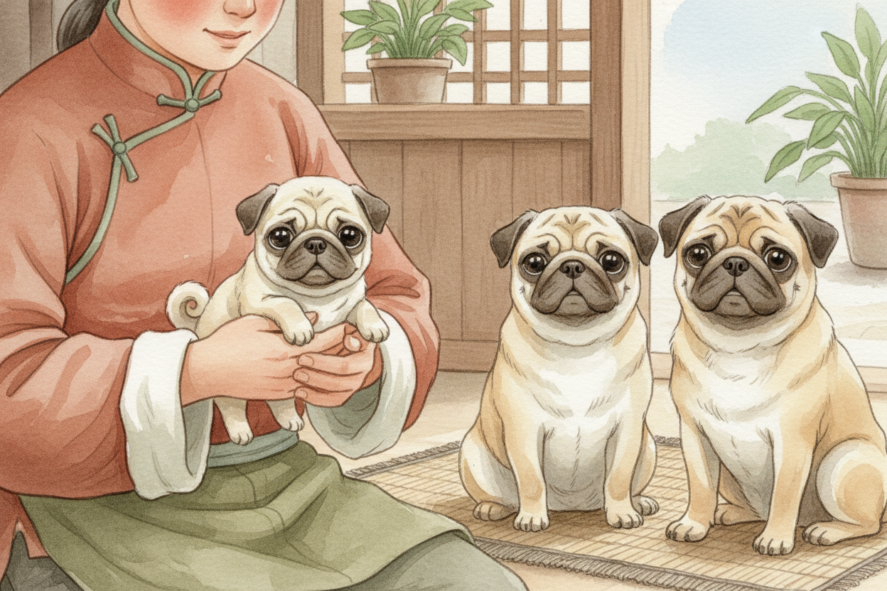 So the emperors' breeders began choosing dogs carefully. When two dogs had puppies, the breeders would keep the ones wit