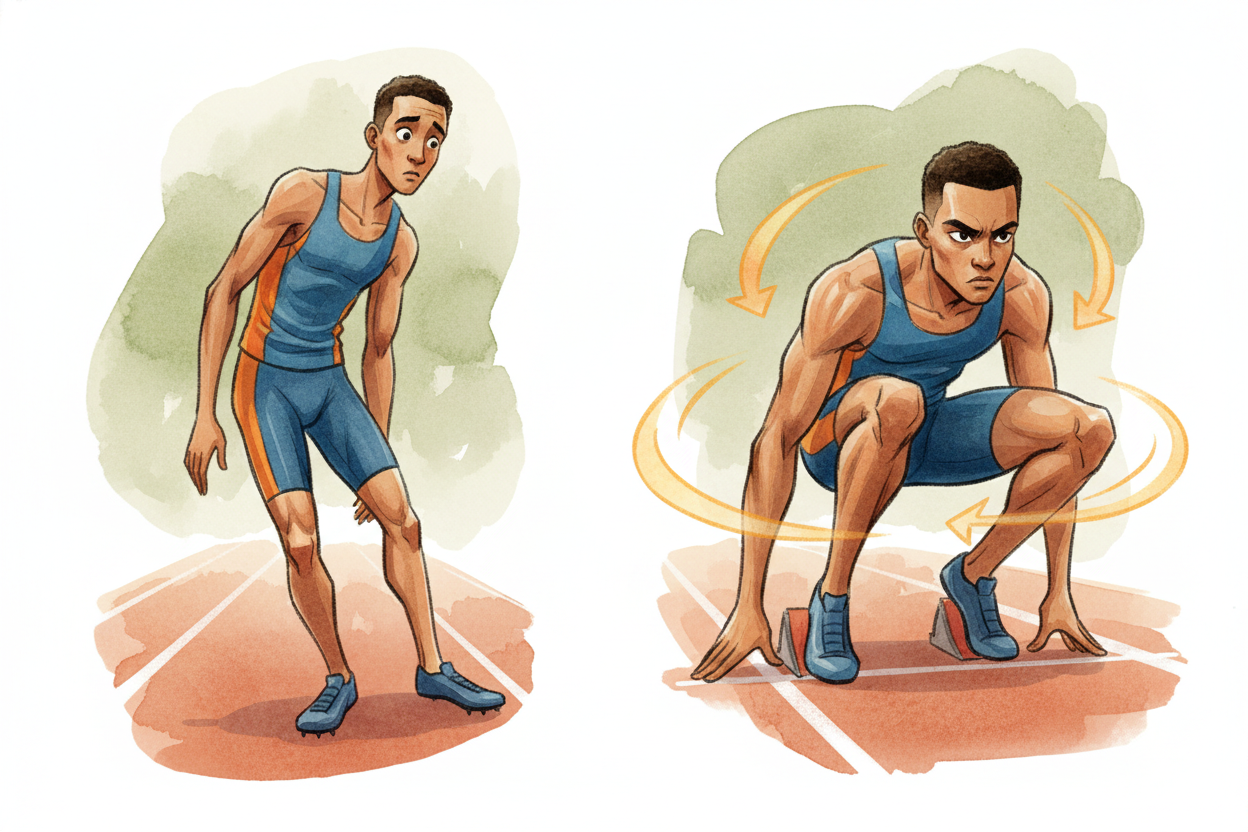 Stand up straight and try to sprint from a dead stop. ~~You can't push very hard backward—you'd just topple over.~~ But 