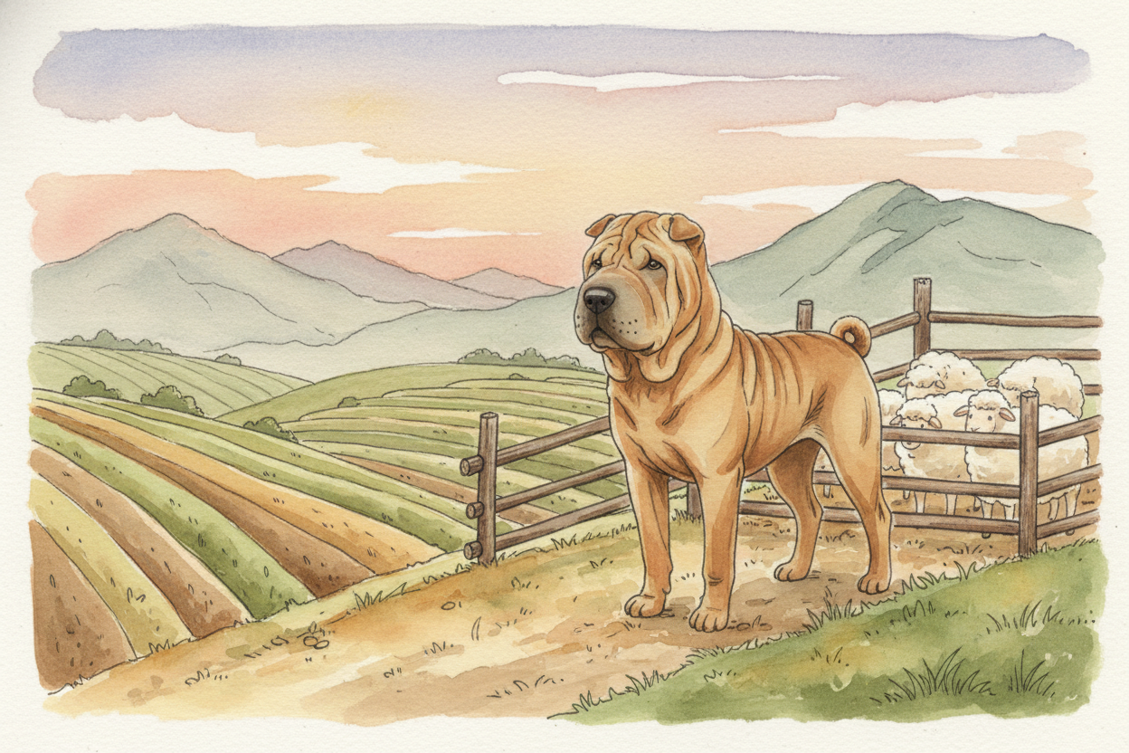 The answer lives in ancient China, about two thousand years ago, where ++Shar-Peis++ were bred to be guard dogs and, occ
