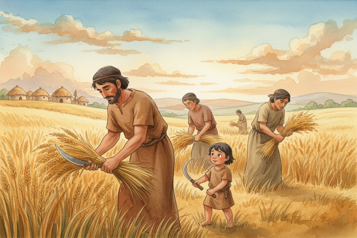 The answer starts **thousands of years ago**, when almost everyone was a farmer. Your family didn't go to a grocery stor