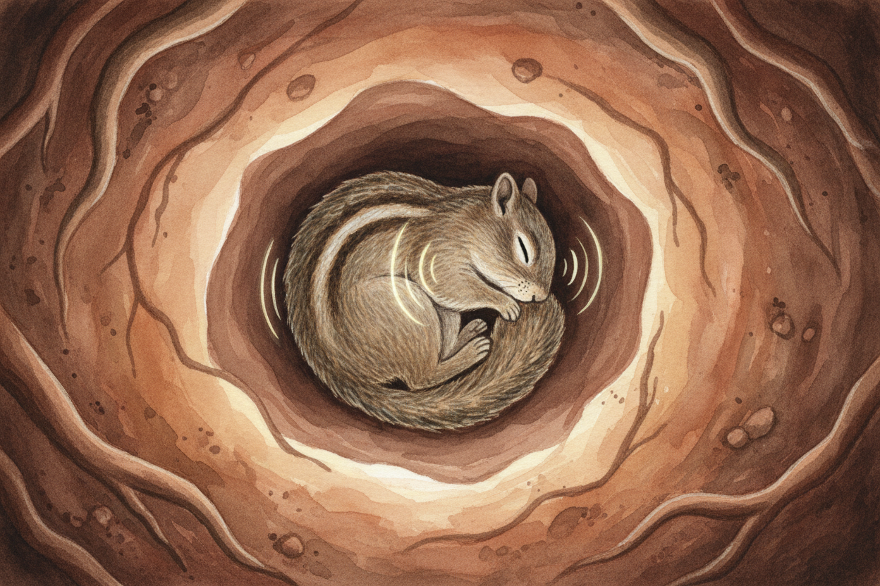 ~~Hibernation is the radical solution.~~ Instead of trying to find food that doesn't exist, the animal becomes **a livin