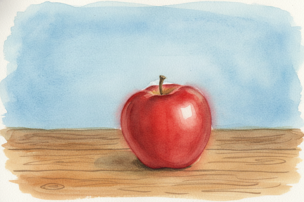 The shortcut runs so deep it affects how you see space. Warm colors — reds, oranges, yellows — **seem to jump forward**,