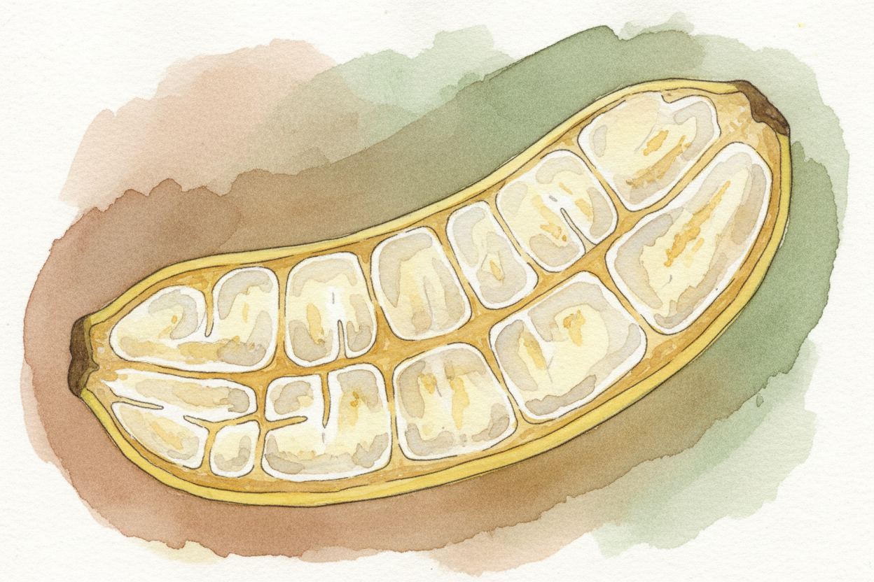 A banana is about **75% water**. A grape? Nearly **80% water**. ~~Freeze them~~, and most of their insides become solid 