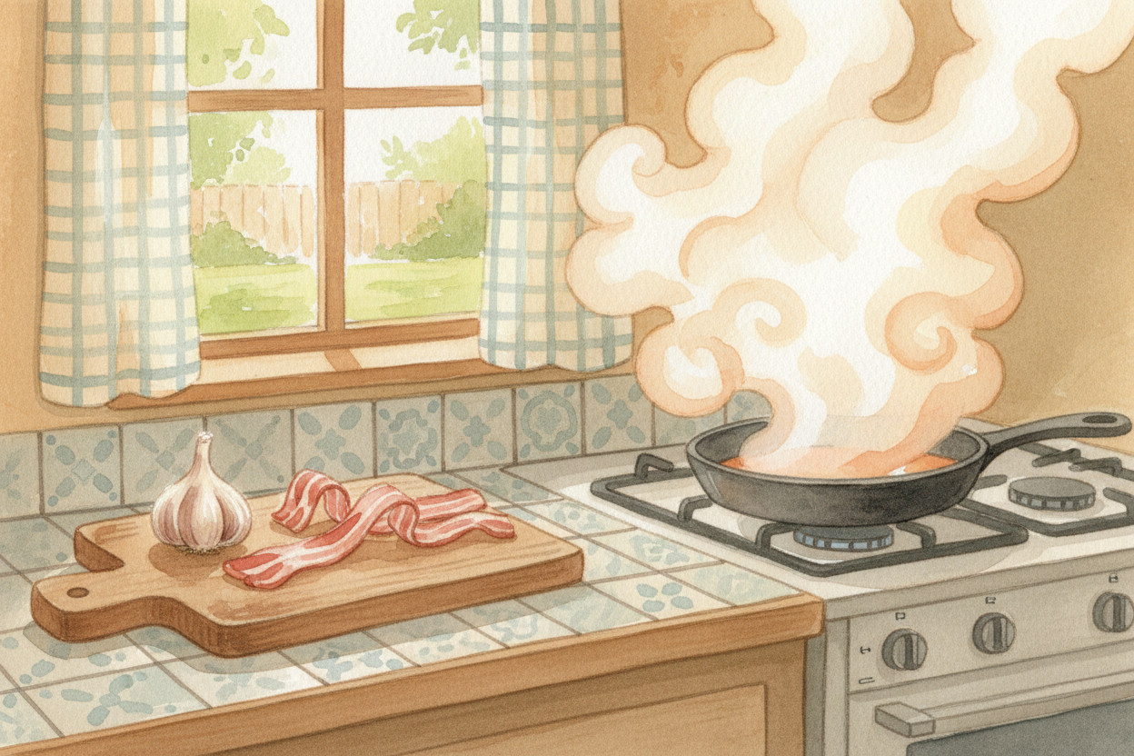 You've probably noticed: raw garlic sits quietly on the counter, but the moment it hits a hot pan, ~~the entire kitchen 