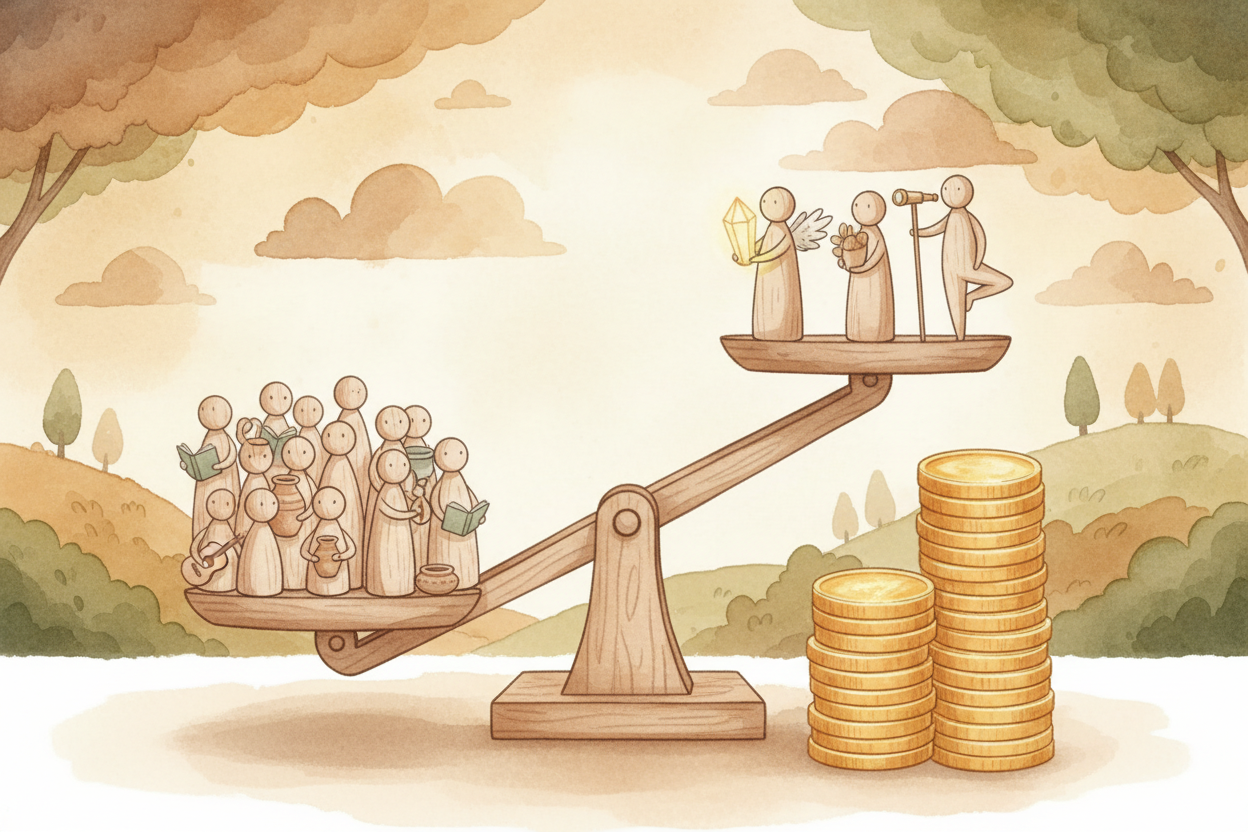 ~~Here's the secret:~~ pay isn't really about how hard you work or how important your job feels. It's about something ec