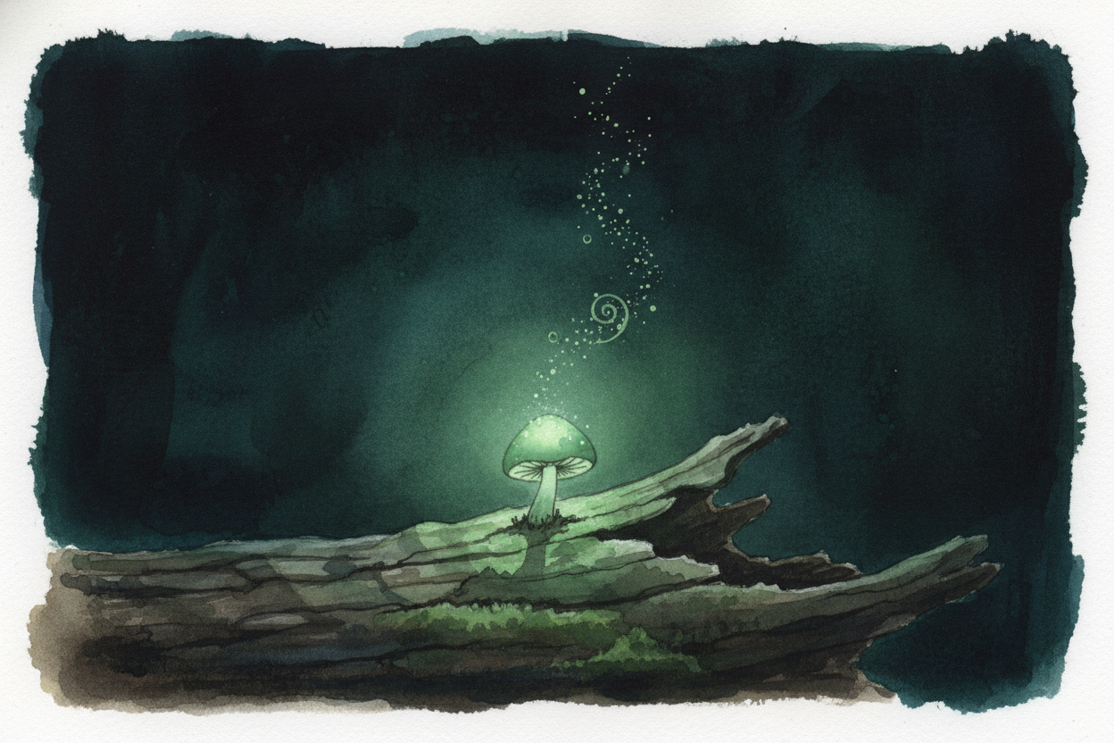 ~~But here's the mystery~~ scientists argued about for years: **why bother?** Making light _costs energy_, and mushrooms