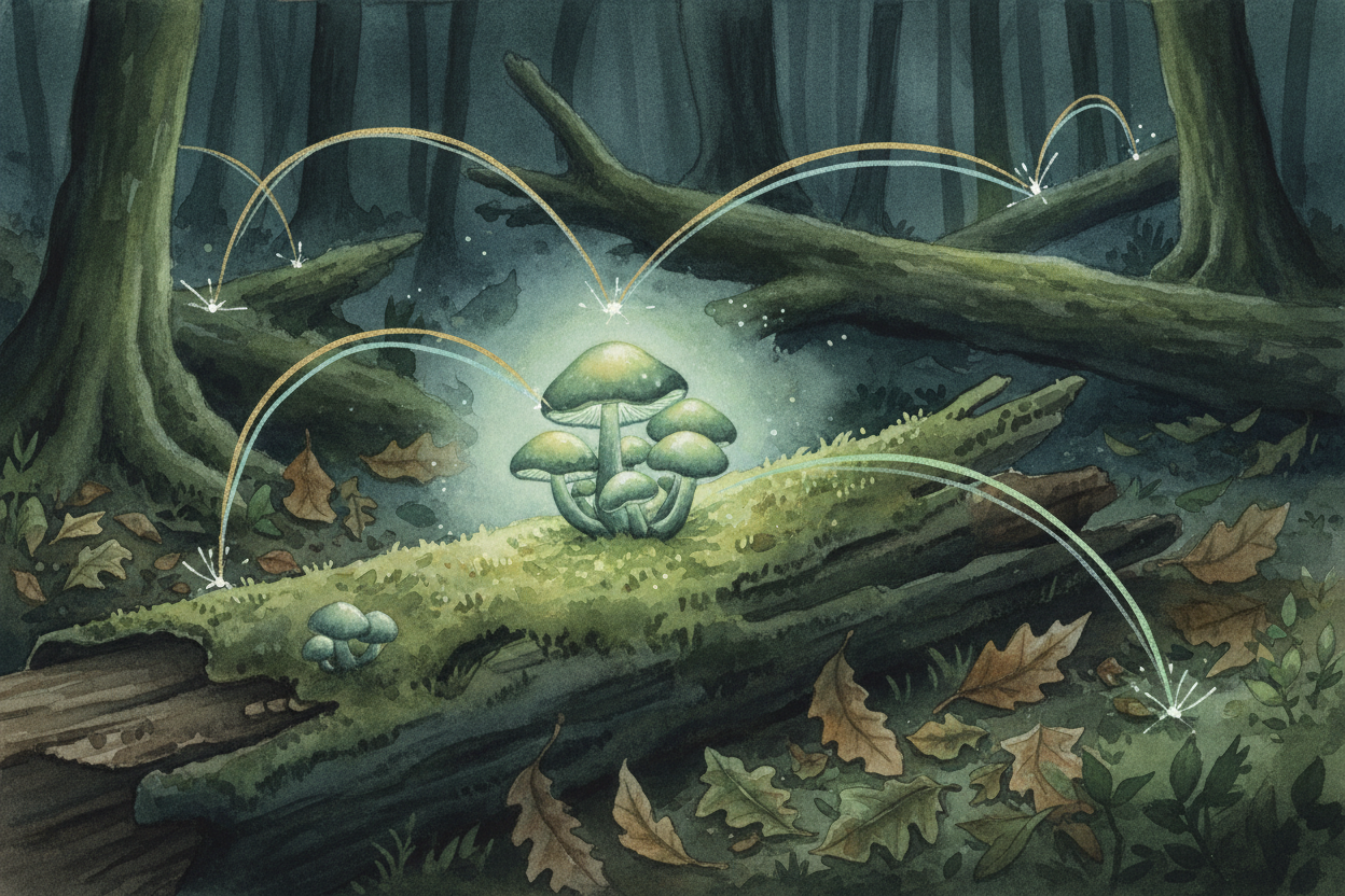 Most mushrooms use wind to scatter spores, which works fine but feels like ~~throwing confetti into a hurricane and hopi