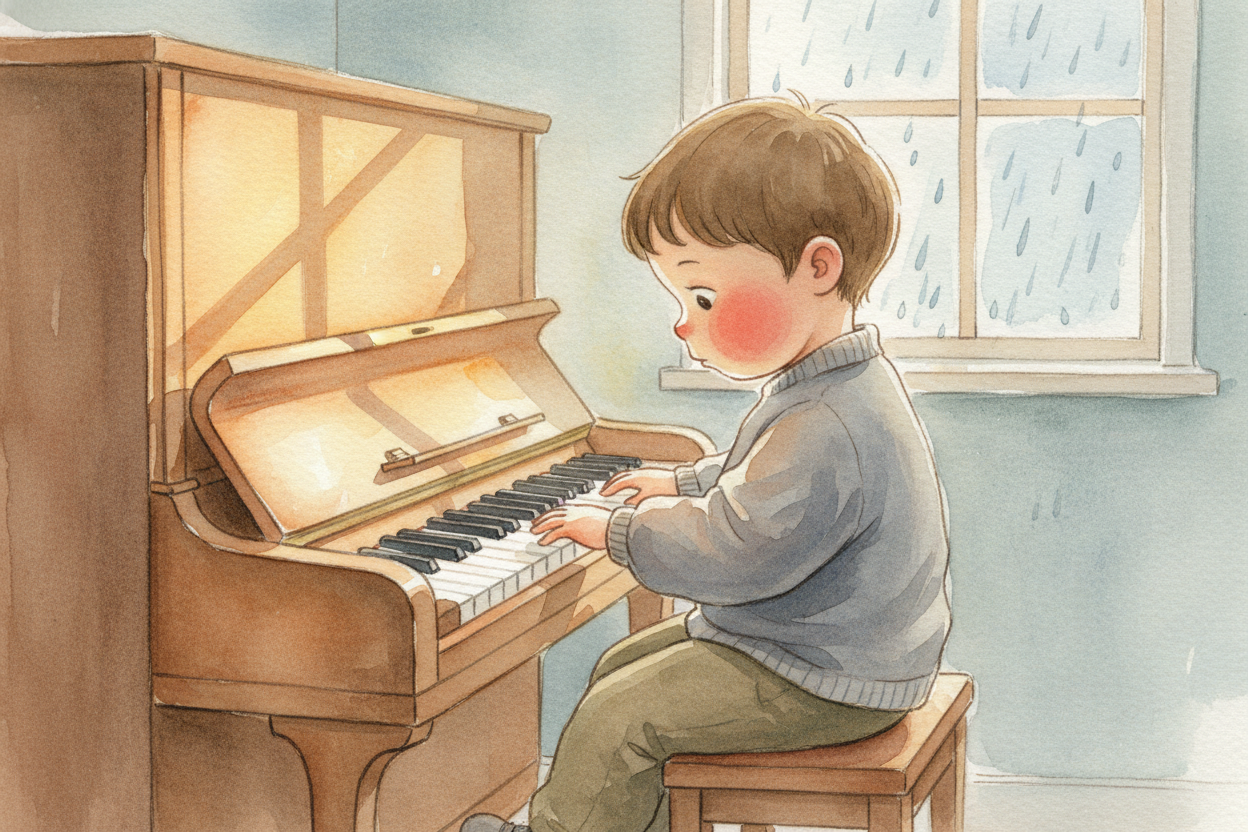 You press a piano key and feel sunshine. Press another and suddenly there's rain. ~~Same piano, same you~~ — so why does