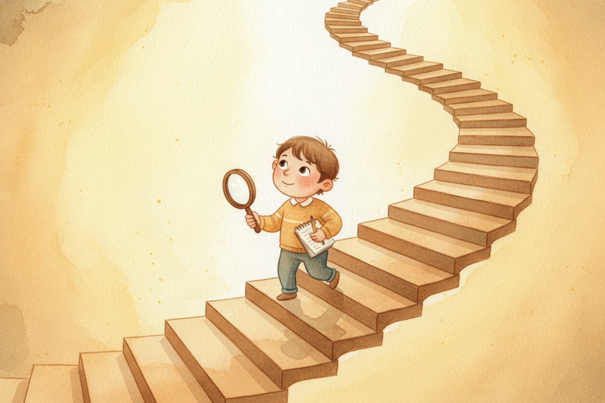 Think of it like this. You're climbing a staircase where **each step is 10% higher** than the last. You take *seven step