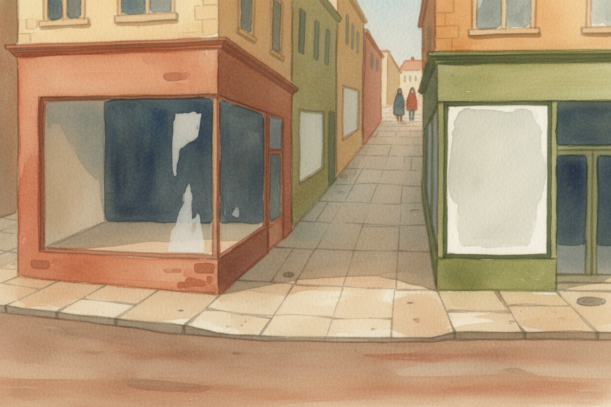 ~~Meanwhile~~, _that quiet corner a block away?_ It's just slightly off the main paths. Maybe it's up a small hill, or t