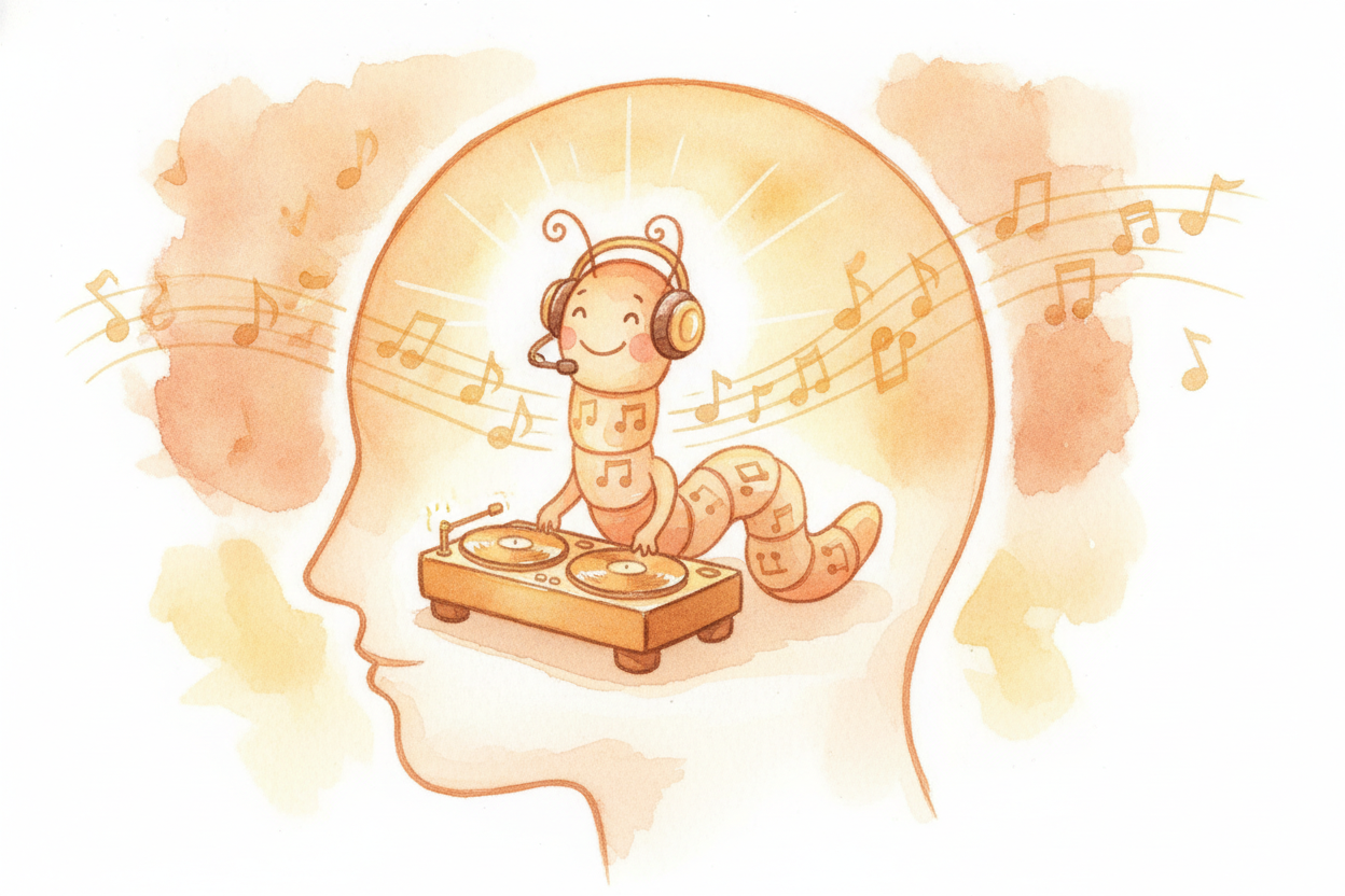 ~~So the next time~~ a song loops in your head, don't be annoyed. It means your brain found a melody simple enough to si