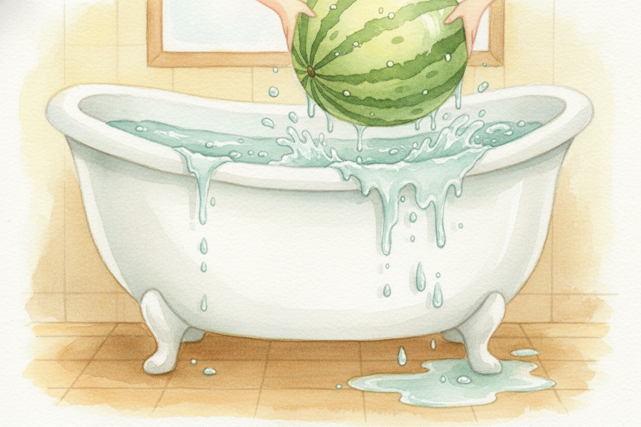 So what decides how strong the shove is? ~~Surprisingly~~, it's about how much water you push out of the way. **Slide in