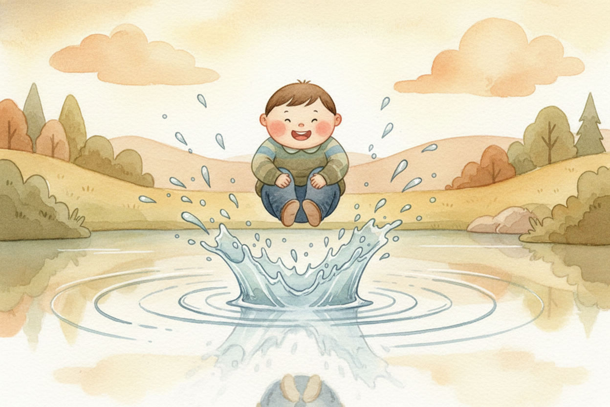 So the next time you say "~~splash~~" or "~~thud~~" or "~~giggle~~," pay attention. You're not just labeling a sound or 