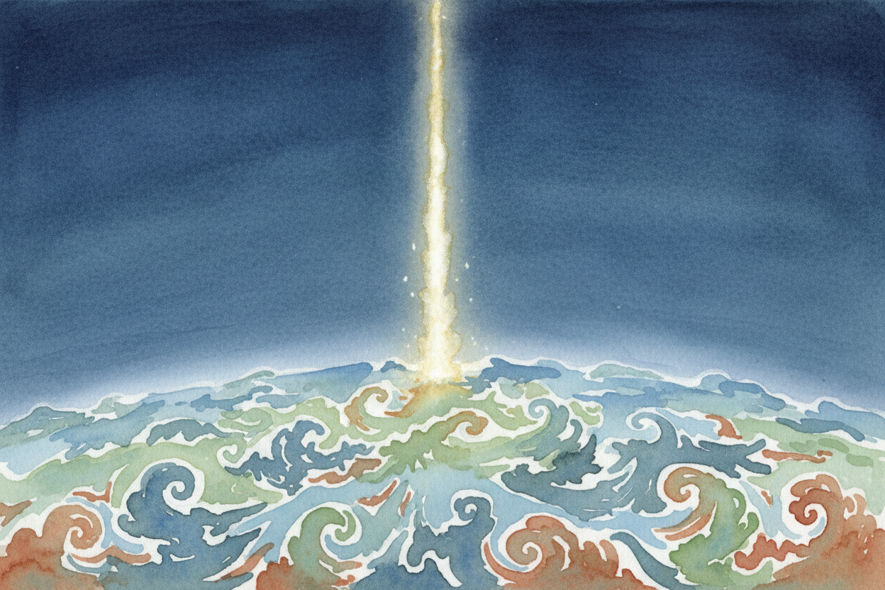 Now imagine a beam of starlight traveling toward your eye. It's been crossing space for years—maybe centuries—in a perfe