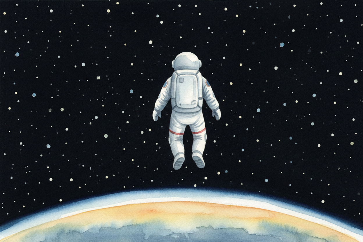 ~~So the stars aren't winking at you~~—**Earth's restless air** is doing all the work. Out in space, beyond the atmosphe