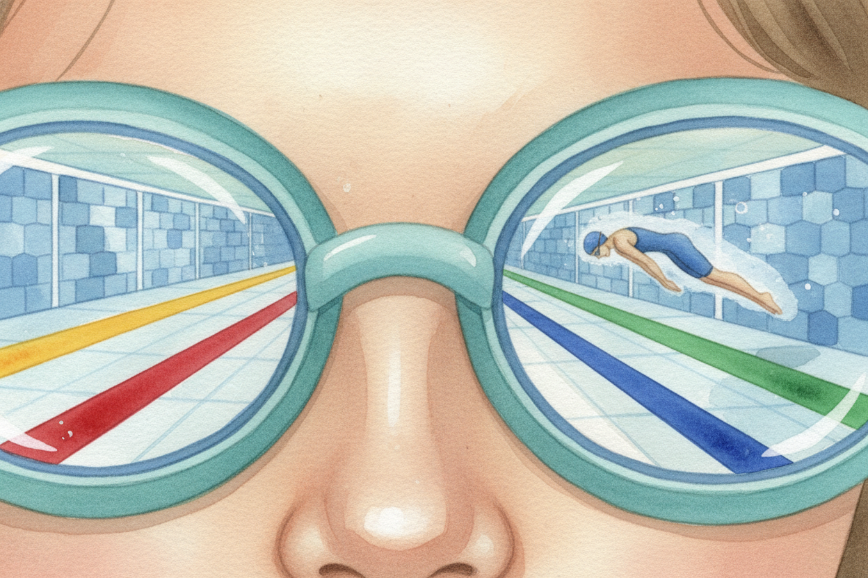 Goggles create a **tiny pocket of air** right against your eyes. ~~Suddenly~~ you can see clearly — the lane lines, the 