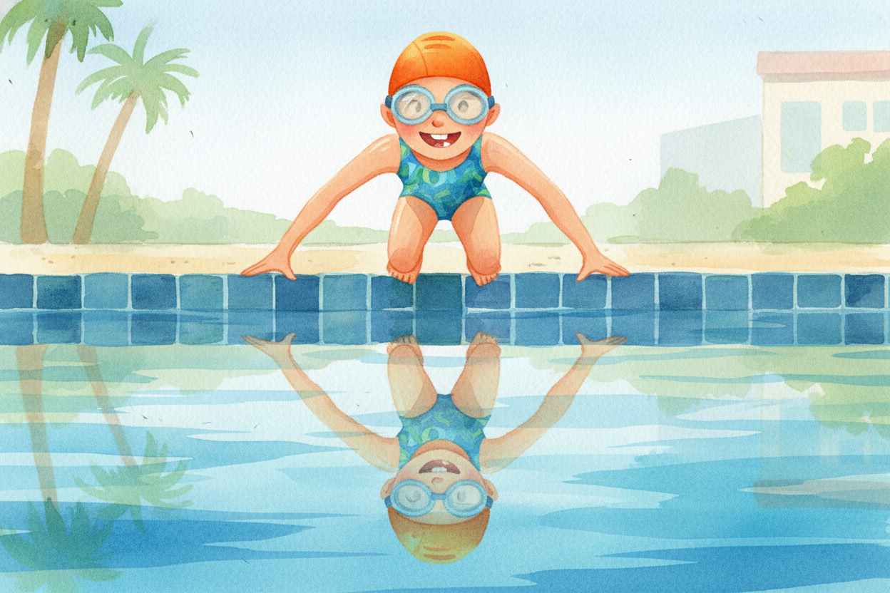 Together, cap and goggles turn you into a **pool pro**. You're faster, your hair and eyes stay safe, and you can actuall