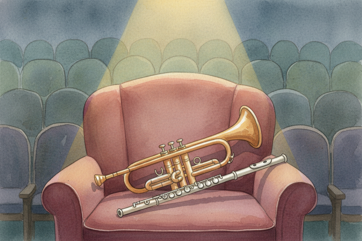 So a trumpet and a flute are like two friends telling the same story. One ~~shouts it with a grin and a flourish~~. The 