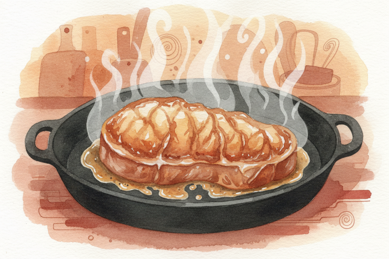 ~~하지만 가장 멋진 부분은 바로 이거예요.~~ 열은 날음식에는 없는 맛을 만들어 내요. 당과 단백질이 함께 뜨거워지면, ++마이야르 반응++이라는 **화학 파티**를 열어요. 빵 껍질을 ==황금빛으로== 만들고, 