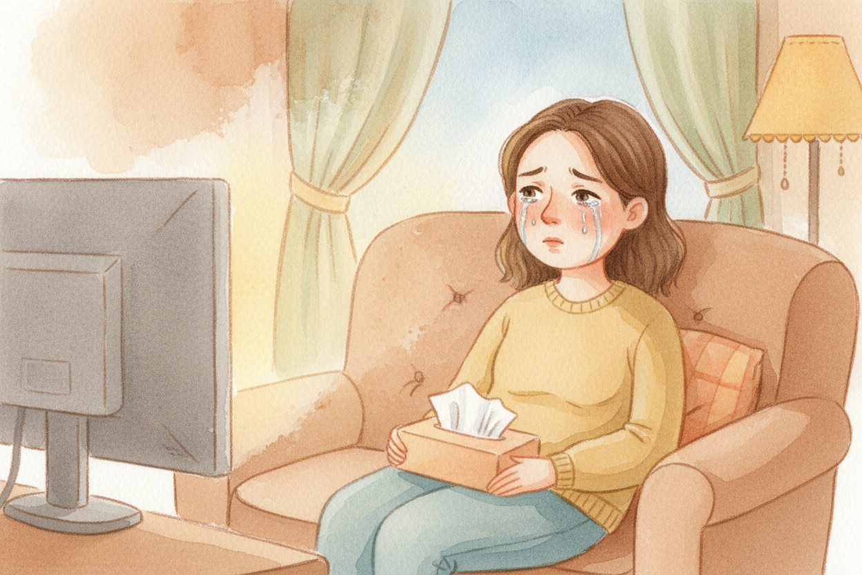 ~~그런데 이상한 눈물도 있어요.~~ 바로 ++감정의 눈물++이에요. 영화에서 어떤 인물이 죽는 장면을 봐요. **배가 아플 만큼 웃어요.** 너무 답답해서 소리를 지르고 싶어져요. 그러면 어쩐 일인지 뇌는 *눈에서