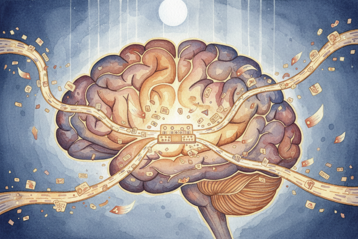 Your brain **doesn't shut off** when you sleep — it's actually incredibly busy. All day long, your brain collects *milli