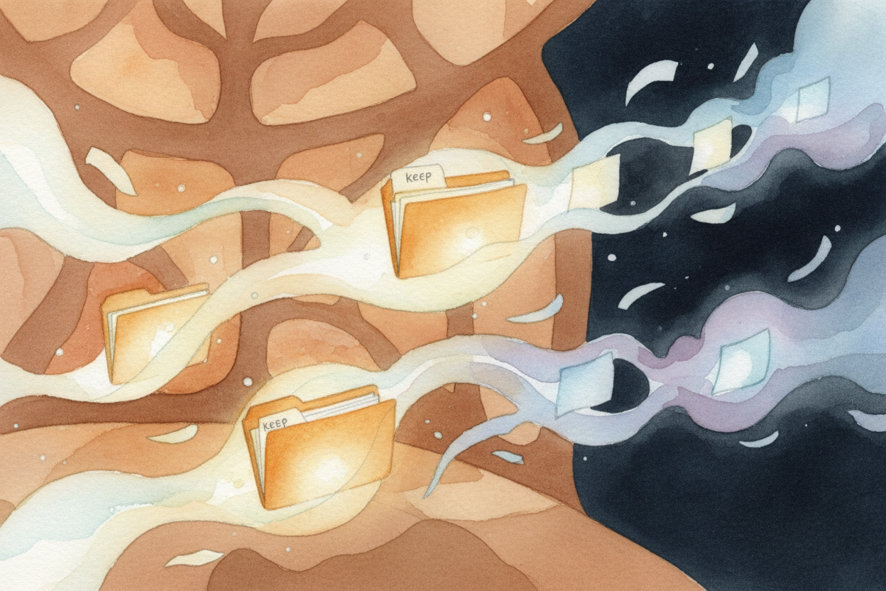 While you sleep, your brain is deciding ~~what to keep and what to toss~~. That *funny thing your friend said at lunch*?