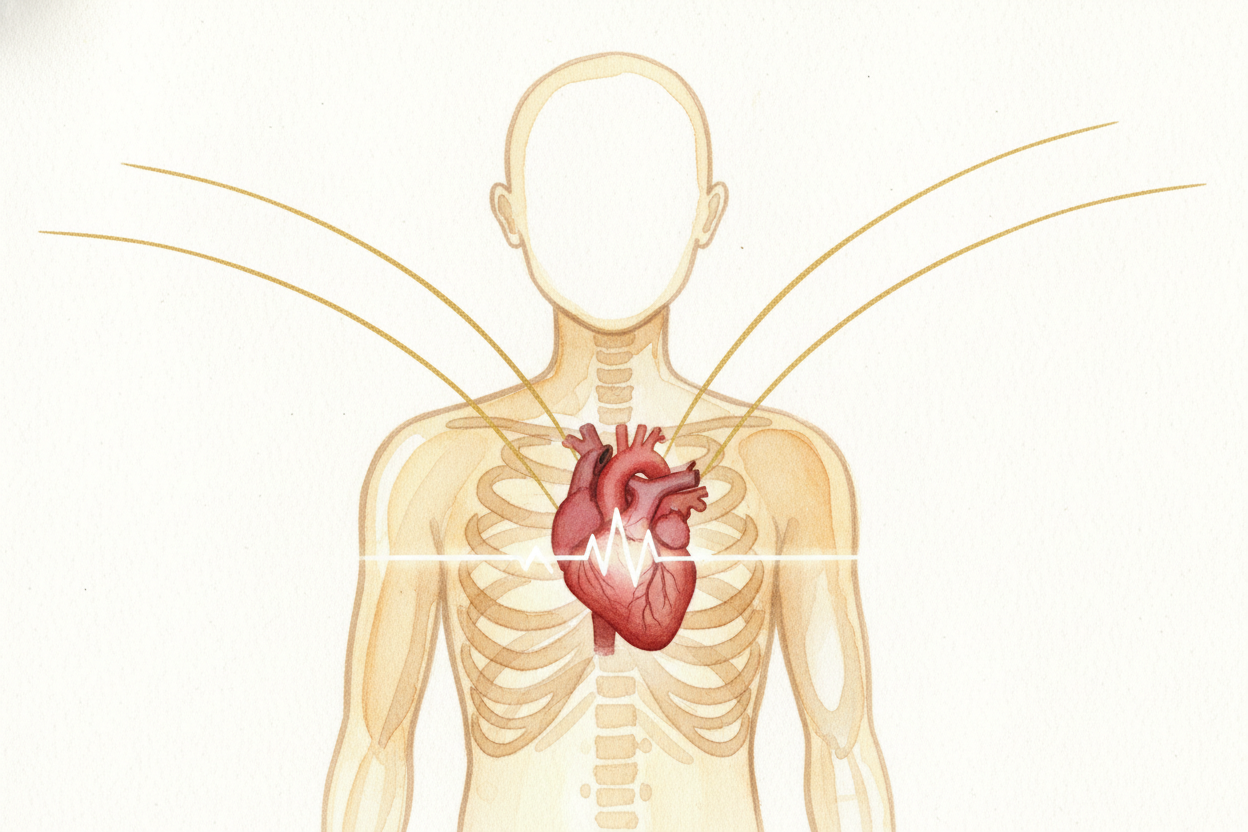 Inside your chest, your heart has been ~~hammering away~~, pumping fast because your brain decided there's danger. **Not