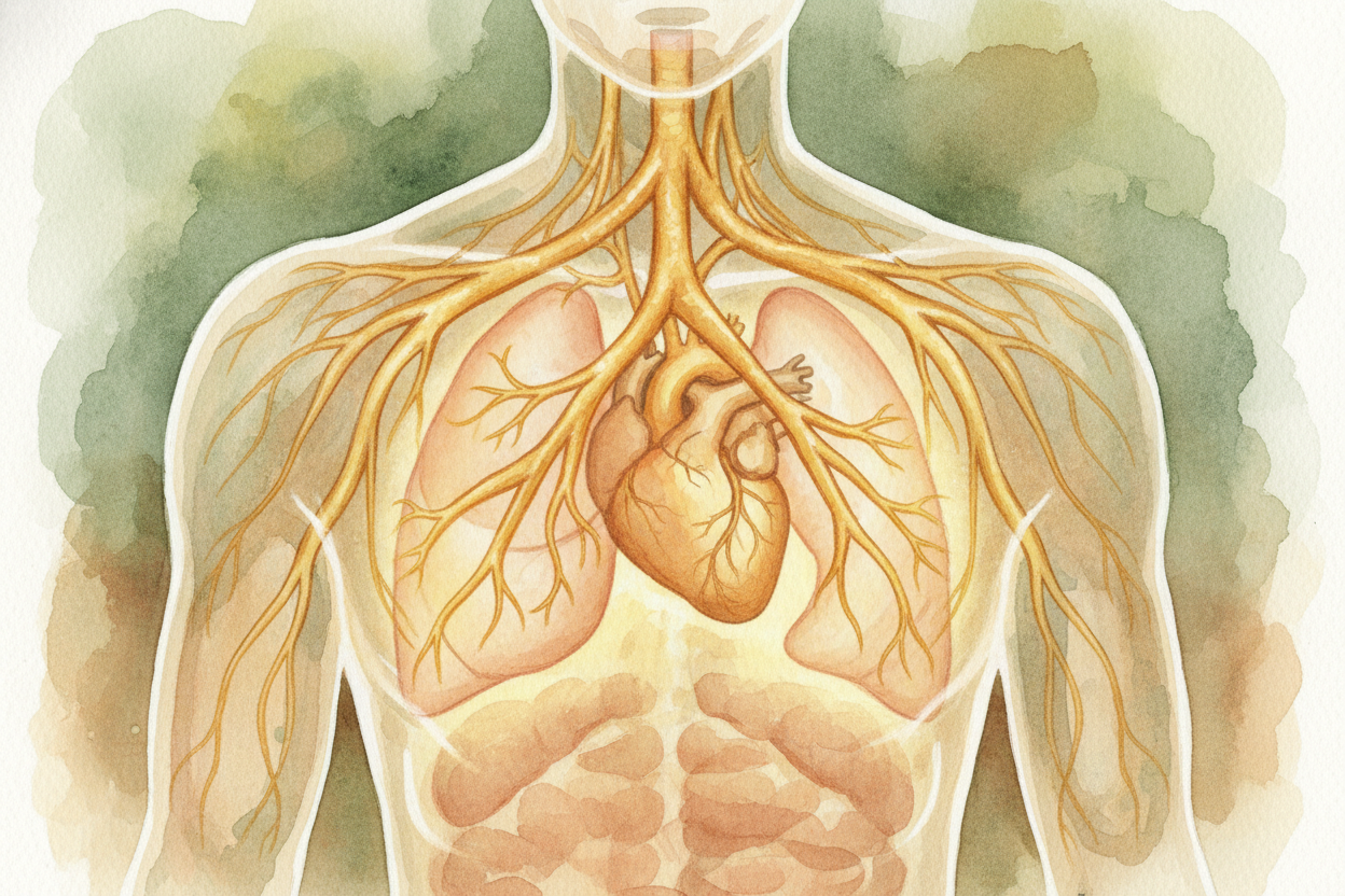 When you breathe in, your heart speeds up slightly. When you breathe out — especially a long, slow exhale — your heart s