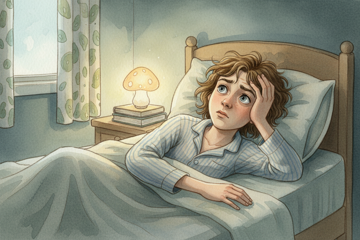 You're lying in bed. It's late. You should be sleepy. But instead, your brain is wide awake, buzzing with thoughts, and 