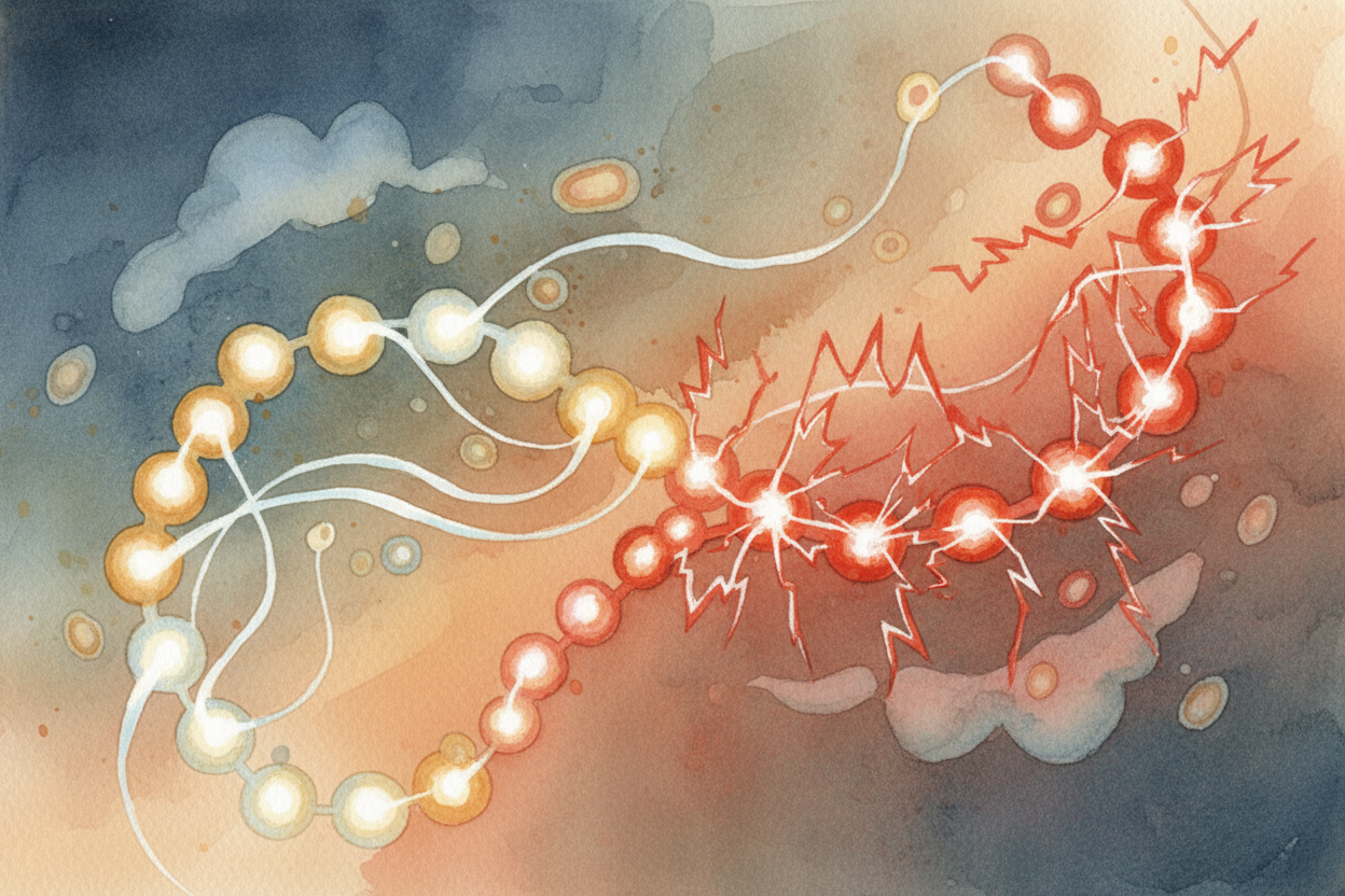 At first, your nerves go quiet — that's the numb part. Your brain stops getting clear messages from your foot. You might