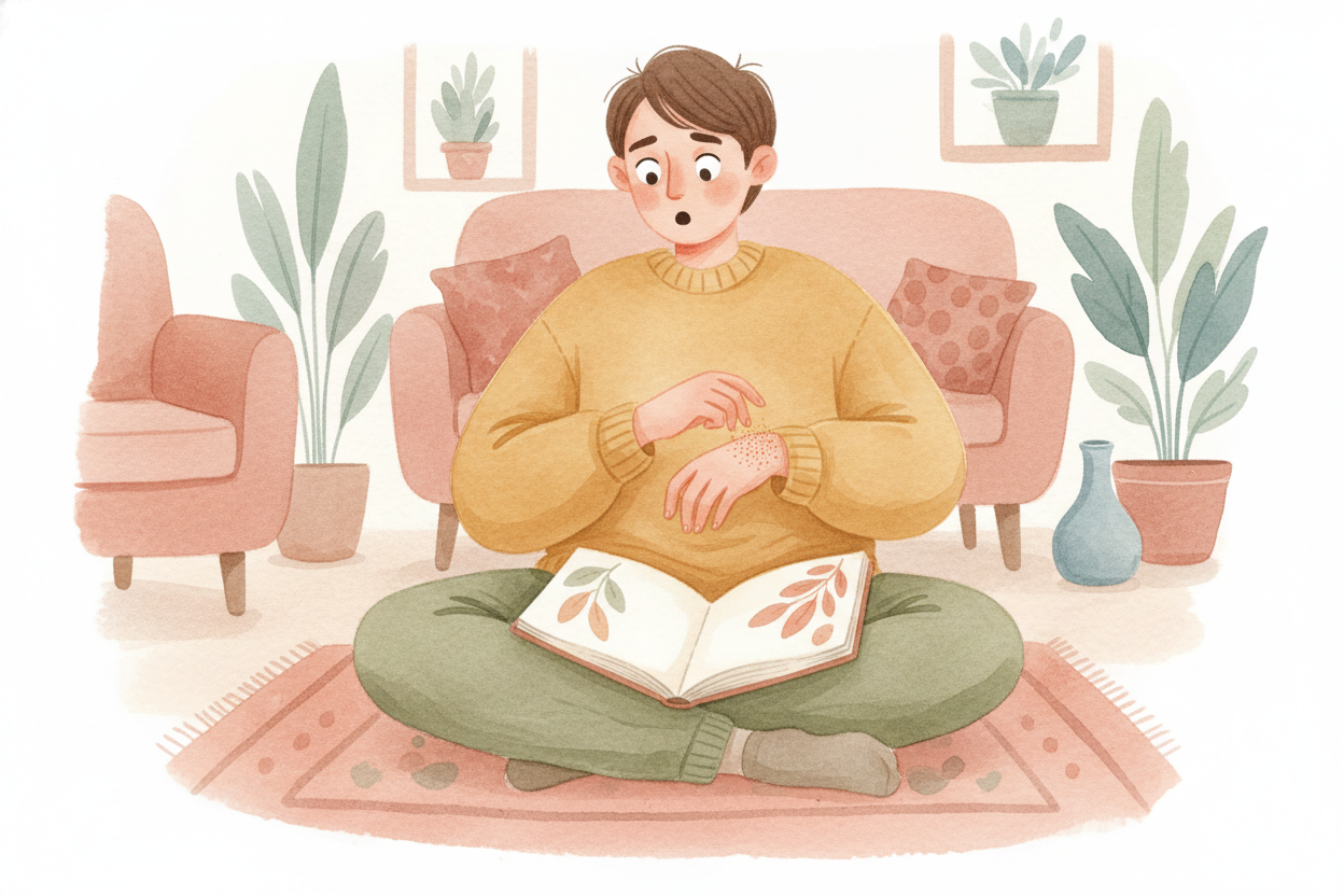 You're sitting perfectly still, minding your own business, when ~~suddenly — there it is~~. An itch on your arm. A tickl