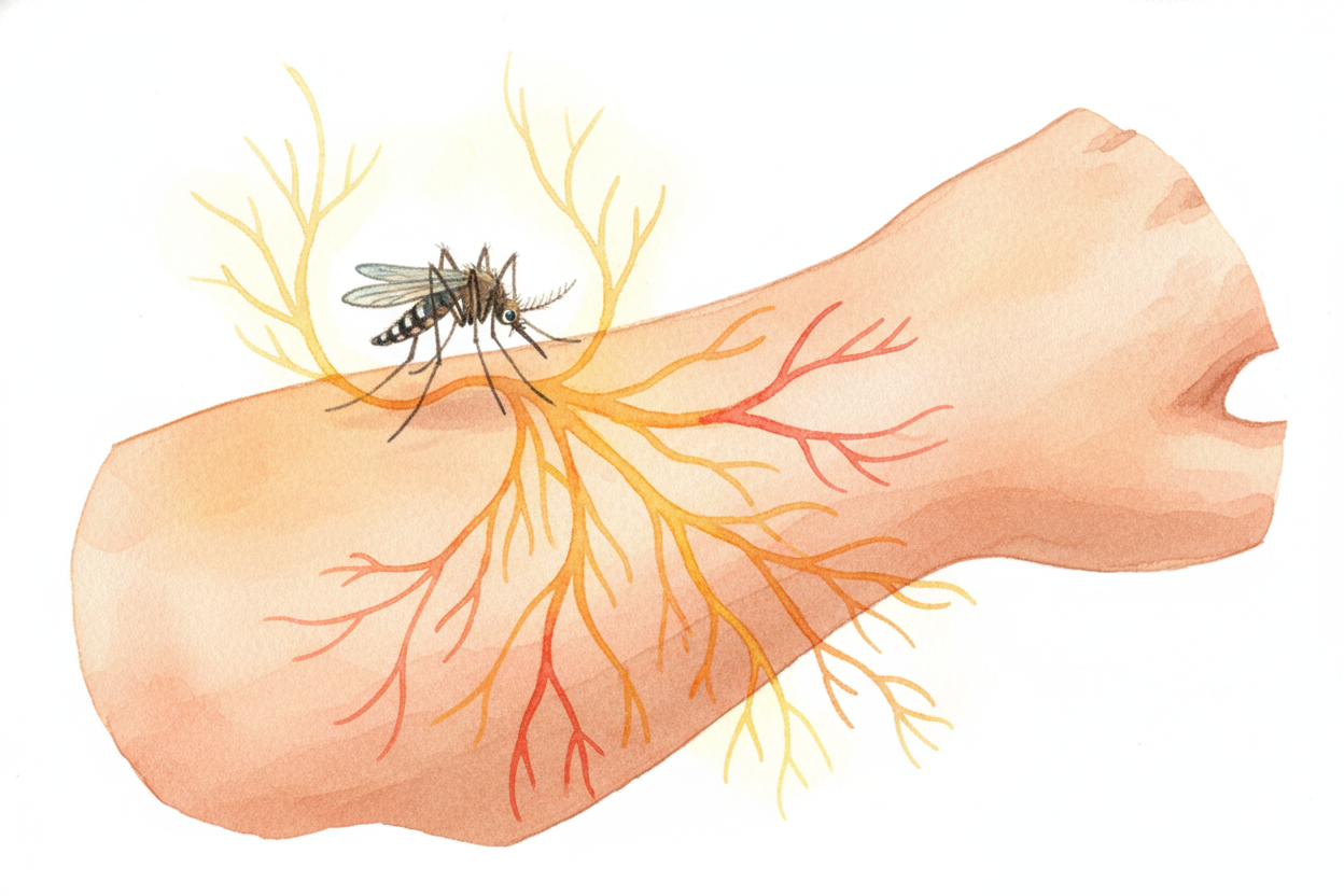 When something brushes against your skin — a loose thread, a mosquito's feet, a single hair falling the wrong way — thos