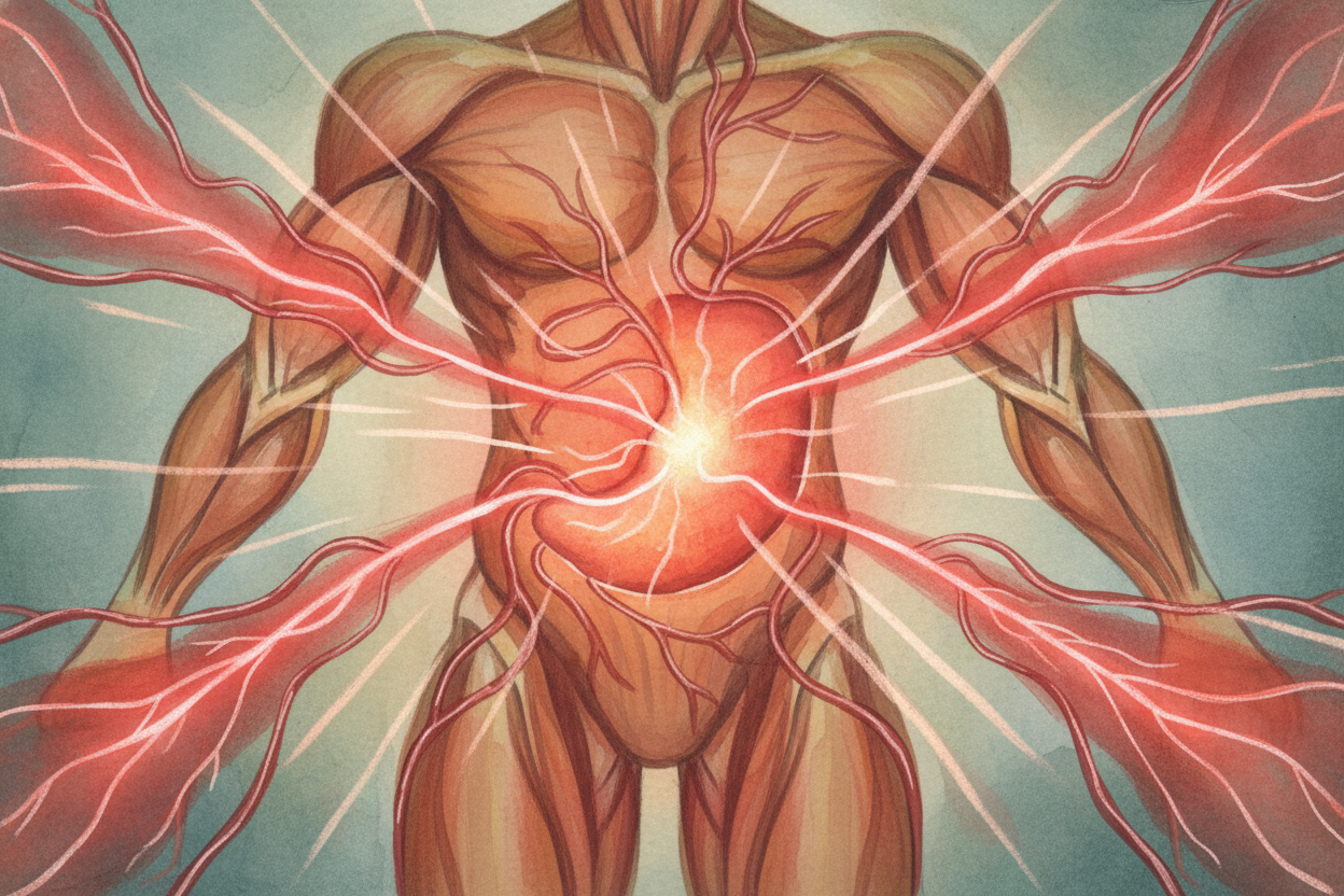 ~~But here's the trick:~~ your body can only send so much blood around at once. And right now, your brain has decided yo