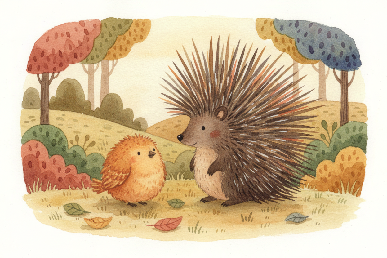 Some animals still use this reflex brilliantly. ++Porcupines++ raise their quills. Birds fluff their feathers into **ins