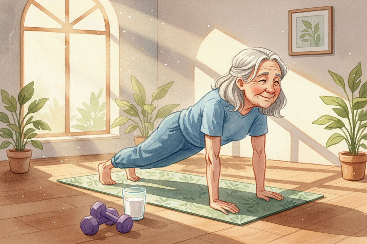 ~~The good news?~~ You have some control. Lifting weights and doing resistance exercises **keeps bones dense**. Core wor