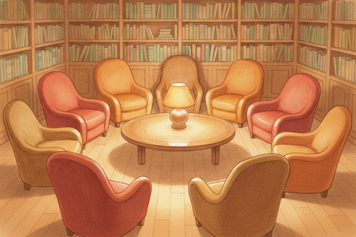 After the questions, the justices go somewhere private to talk it through, ~~just the nine of them~~. They each say what