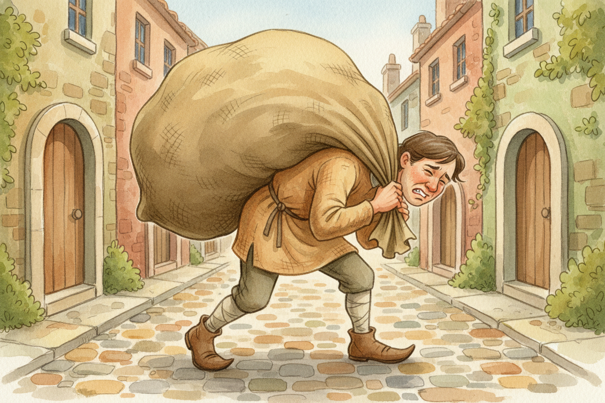 ~~But coins had a problem.~~ A bag of gold coins for a house? **Way too heavy.** Carrying that much metal around made yo