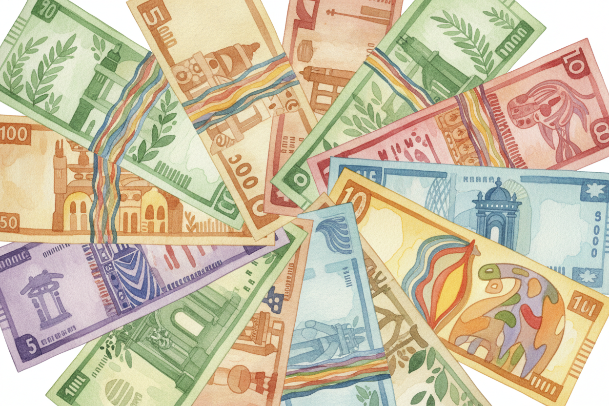 Today, most countries don't tie their bills to gold anymore. ~~The paper — or polymer plastic, in some places —~~ has va