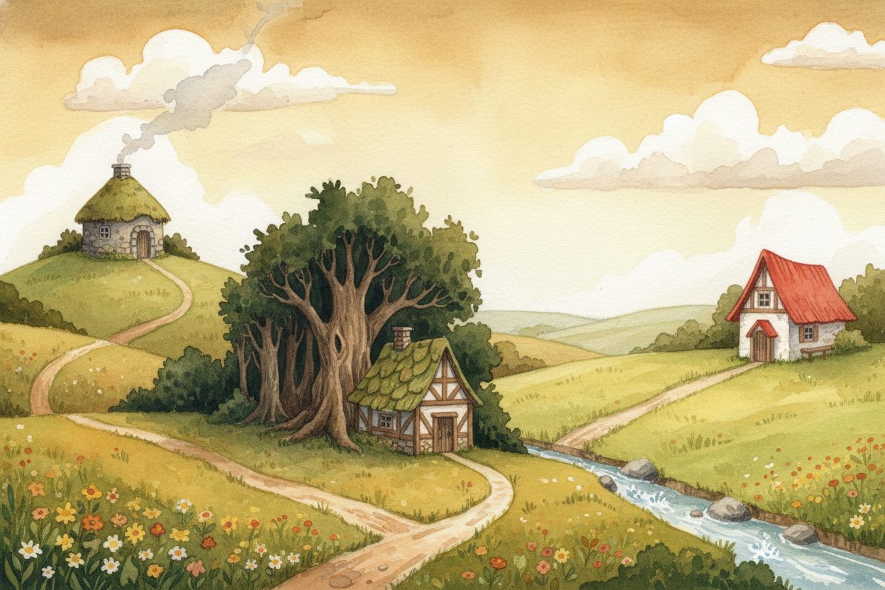 Others got last names from where they lived. ++The Hills++ lived on a hill. ++The Woods++ lived near the forest. ++The G