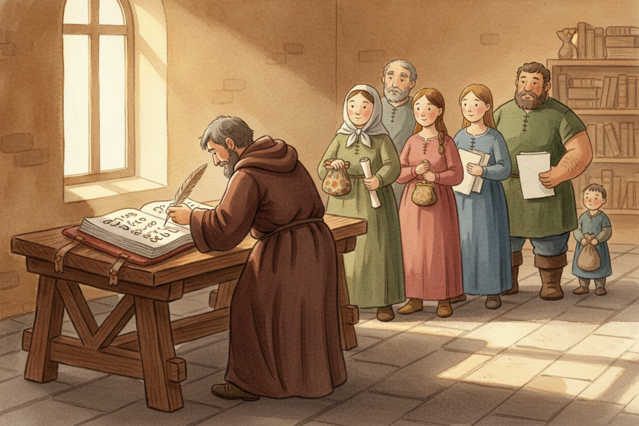 At first, last names could change. Your grandfather was John Baker because he baked, but if your father became a farmer,