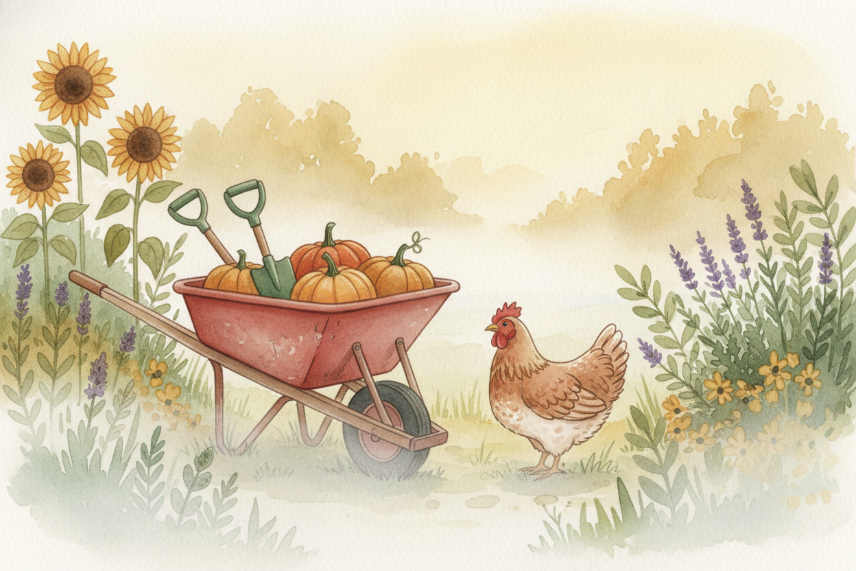 ~~And here's the sneaky part:~~ a poem can mean **two things at once**. It's about a red wheelbarrow and also about how 