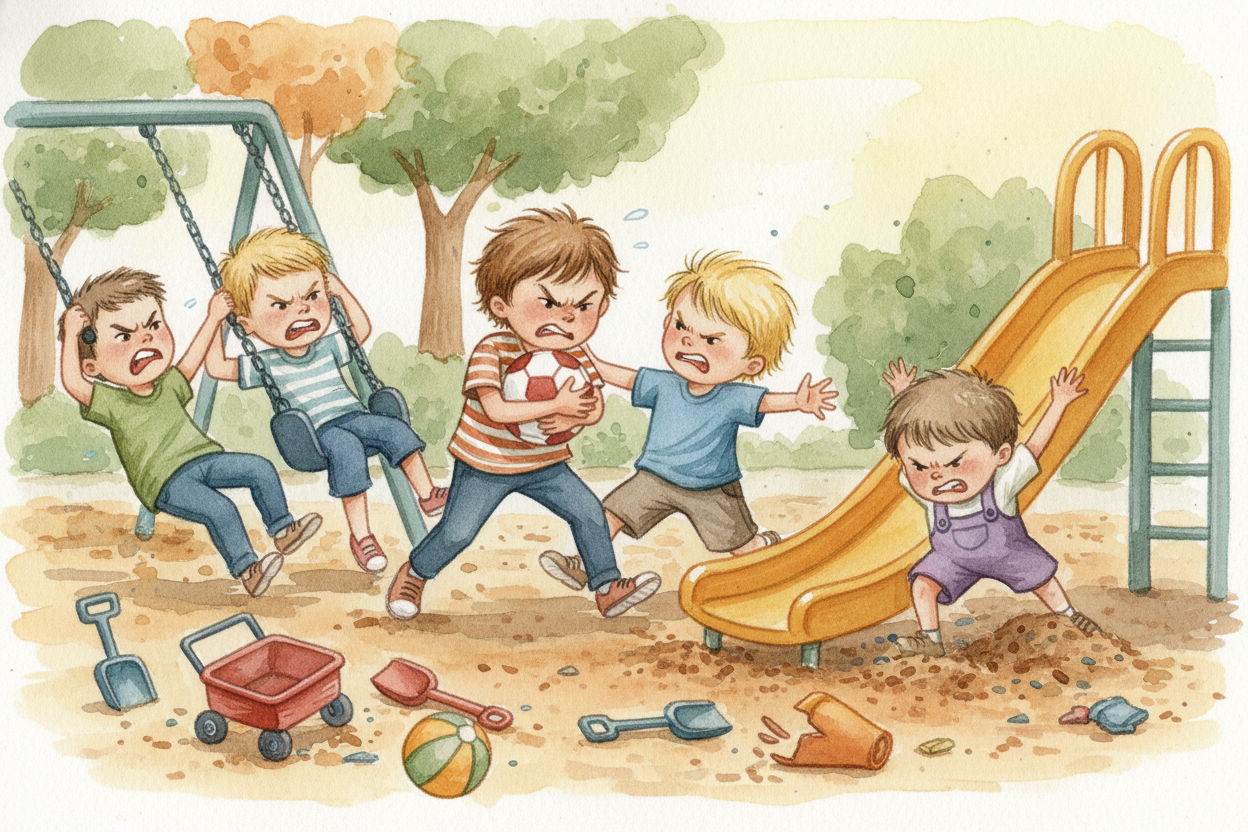 Imagine a school playground with no rules at all. Sounds fun, right? ~~But here's what would happen:~~ someone grabs the