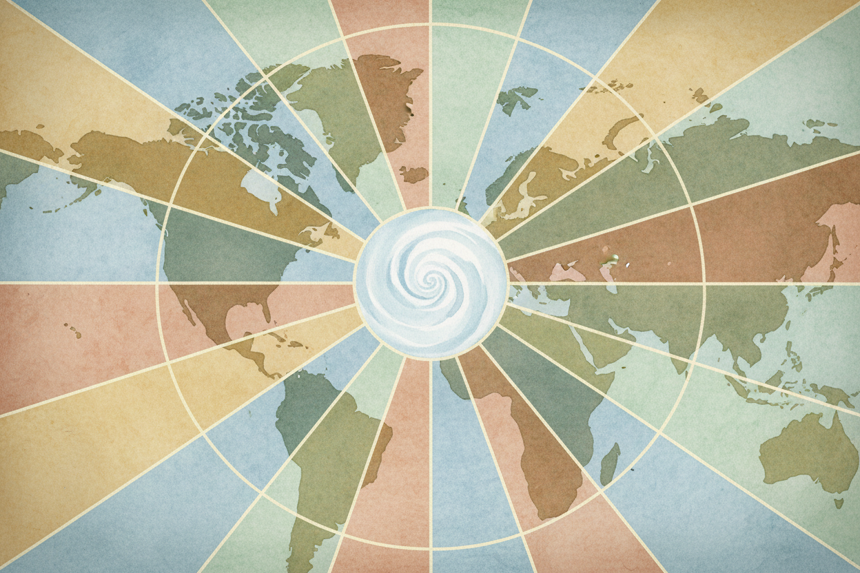 In 1884, delegates from around the world met in ++Washington++ and made a deal. They sliced Earth into twenty-four time 