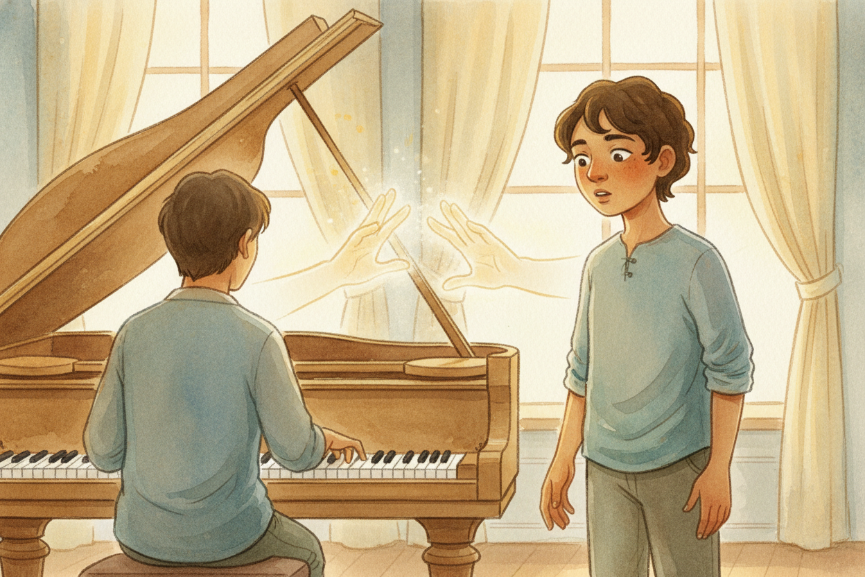 ++Mirror neurons++ help you learn. When you watch a pianist's fingers fly across keys, **your motor neurons fire along w
