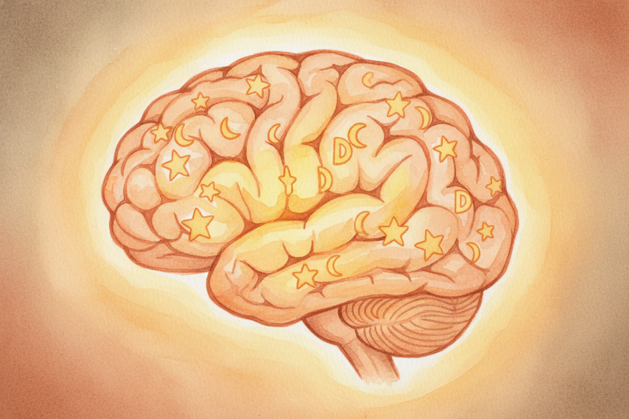 Even your brain uses ++Vitamin D++. Researchers have found *Vitamin D receptors* throughout the brain, especially in are
