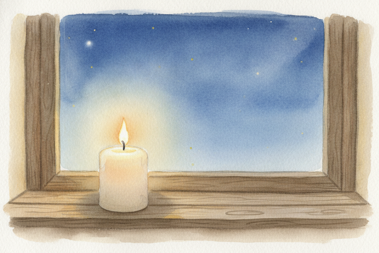 ~~That's why~~ the little flame matters. **One candle won't undo the past** — but it says, _clearly and gently_, "We see