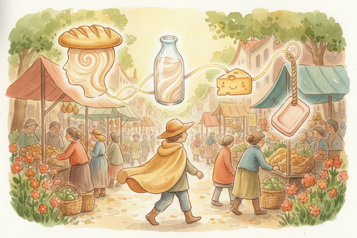 Rhyme also makes words easier to remember. Imagine you're trying to memorize a shopping list: "I need bread, milk, chees
