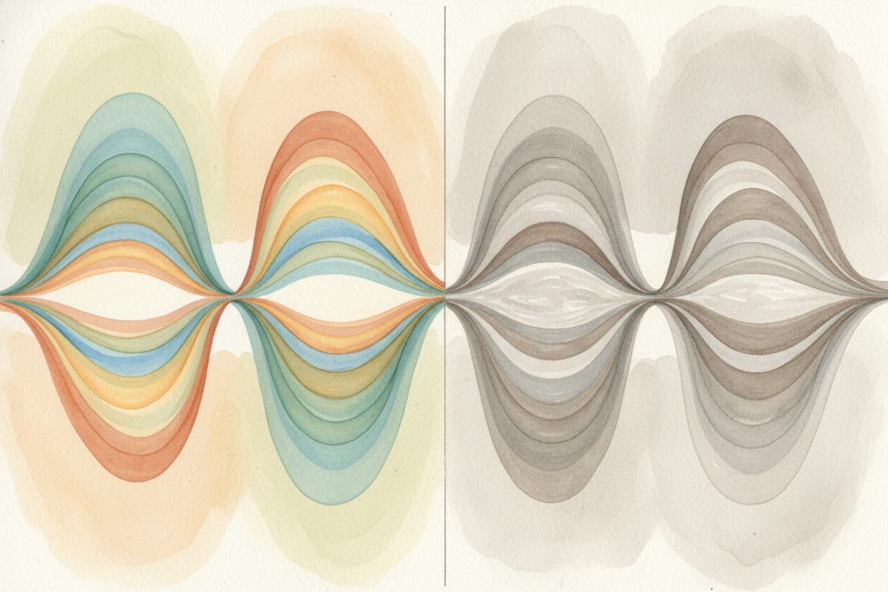 If the two waves line up perfectly — ~~peak matching peak, valley matching valley~~ — they **amplify each other** and th