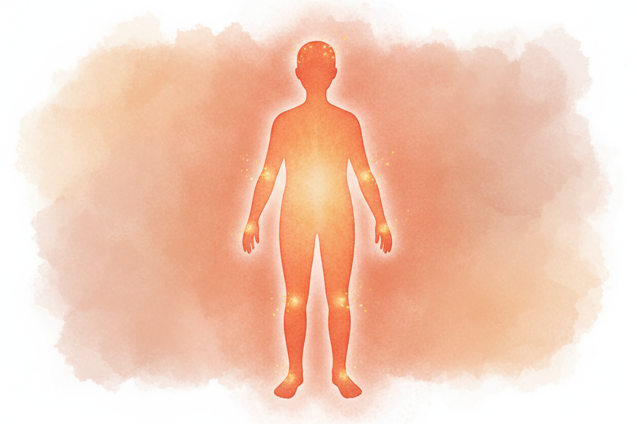 **이렇게 생각해 보세요.** **우리 몸은 난로 같아요**. 우리가 하는 모든 움직임 — 한 걸음 한 걸음, 생각 하나하나, 심장 박동 하나하나 — 이 몸속에서 열을 만들어 내요. **작은 불이 연료를 태우는 것처